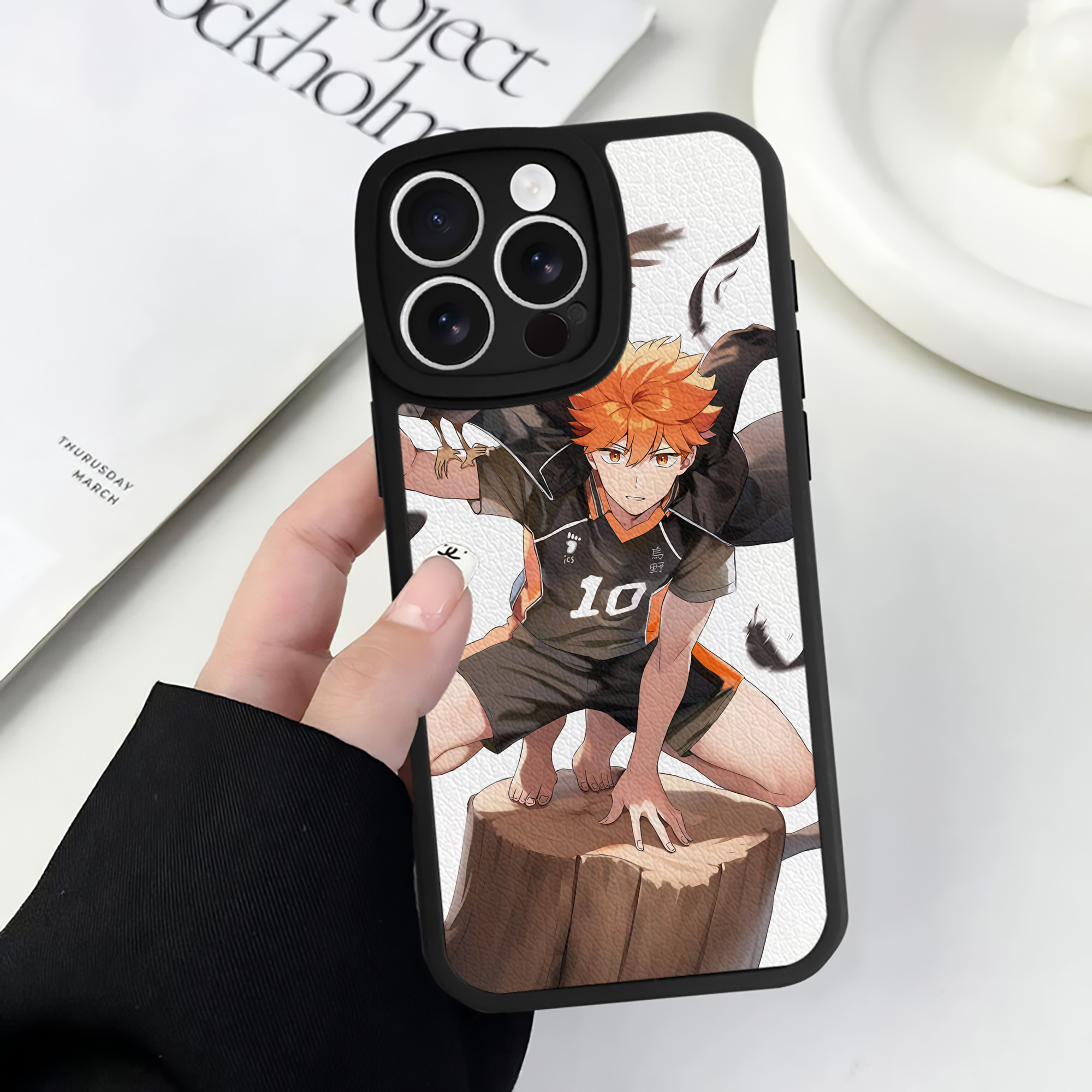 （画像用） ハイキュー!! Haikyu!! 【iPhone 16シリーズ対応】シリコンスマホケース（レザー調） 材質：シリコン